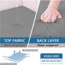 hyha Waterproof Couch Cushion Covers, Waterproof Sectional Couch Covers for Cushion Sofa for Pets, Stretch Sofa Slipcover Washable with Elastic Bottom(Back Cover M, Grey)