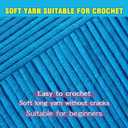 2 x 3 Pack (3 x 50g) Crochet Yarn with Crochet Hook - Worsted Medium Yarn for Crocheting - Easy-to-See Stitches Cotton-Nylon Blend Beginner Knitting Yarns for Adults and Kids (Milky White)