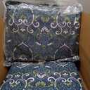 Arden Outdoor Deep Seat Cushion Set, 24x24, Blue Damask