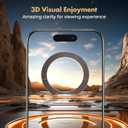 UNBREAKcable Privacy Screen Protector for iPhone 15 Pro, Full Coverage Shatterproof Tempered Glass [True 28Anti Spy] [9H Hardness] [Easy Installation Frame] 2-Pack Private Screen for iPhone 15 Pro