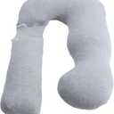 Araluna Adjustable Memory Foam Pregnancy Pillow for Sleeping, U Shaped Full Body Maternity Pillow, Removable Cooling Viscose from Bamboo Cover