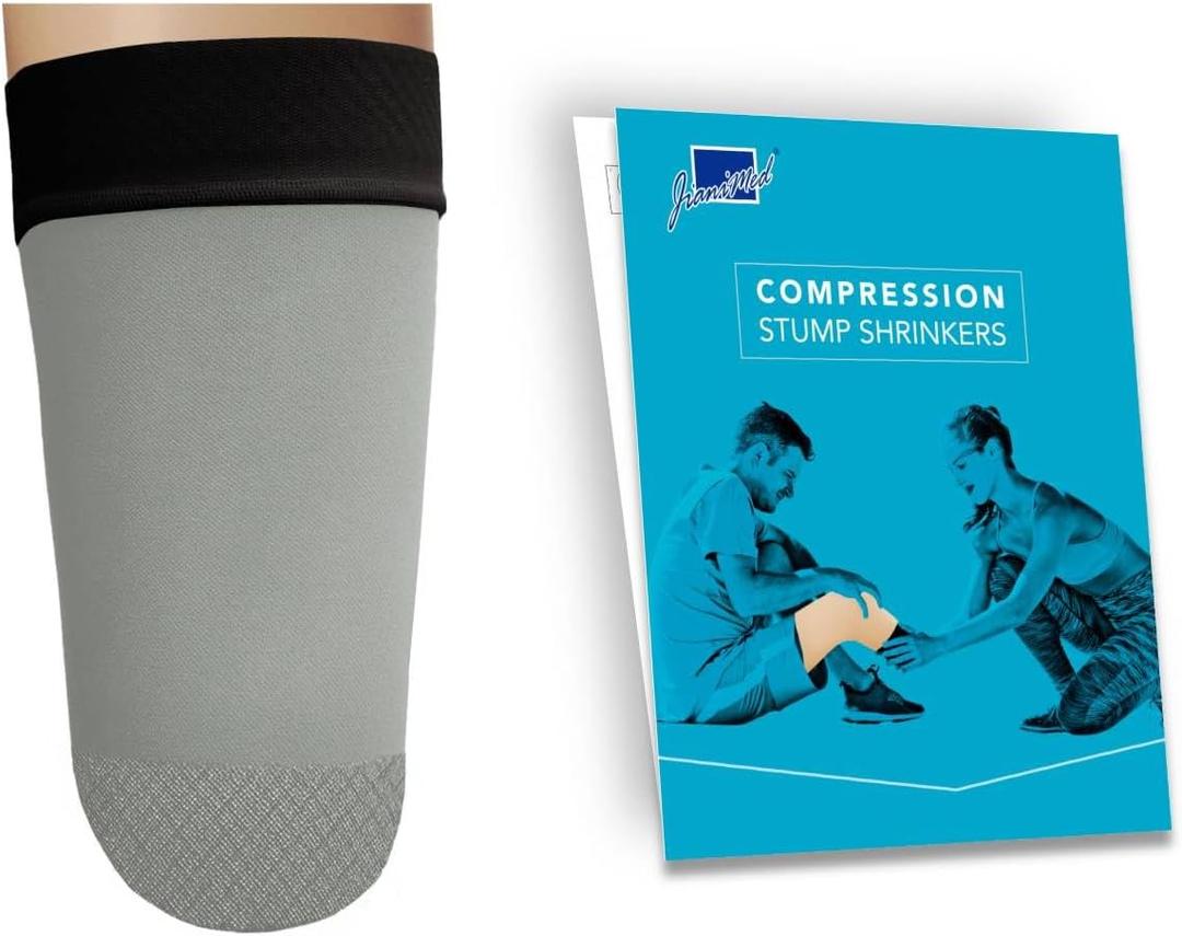 Prosthetic Stump ShrinkersAbove Knee, 35cm, Compression, Amputee Socks, 20-30, Daily use, Taiwan Excellence 2XL (Grey)