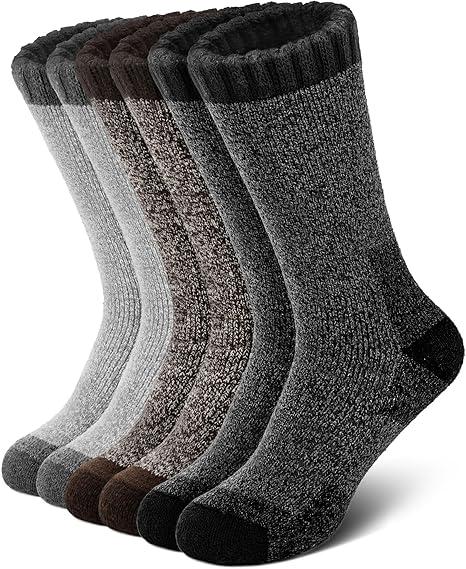 Senker Fashion Merino Wool Socks for Men Women, Hiking Thermal Warm Thick Crew Sock for Winter Outdoors Work 3 Pairs
Overall Pick
2 pack
