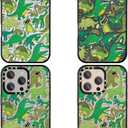 for iPhone 16 Pro Max Case TPU+PC Premium Painted Anti-Drop Phone Case Superior Shock Absorption Military-Grade Drop Protection Cute Cartoon Dinosaur Phone Case