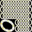Sherr 48 Pcs LED Hawaiian Leis Light up Flower Leis Necklace with LED Lights Luau Flowers Necklaces for Masquerade Beach Wedding Tropical Themed Party Supplies(White with Yellow)