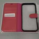 TUCCH Wallet Case for iPhone 16 Pro, Flip Wallet PU Leather Magnetic Protective Cover with [RFID Blocking] [4 Card Slots] Stand [TPU Interior Case] Compatible with iPhone 16 Pro, Hot Pink