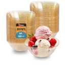 bUCLA 50Pack Gold Glitter Plastic Serving Bowls - 16oz Disposable Serving Bowls for Party Dessert/Ice Cream/Salsa/Snack