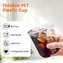 [100 Sets - 12oz Round Bottom Clear Plastic Cups with Lids and Straws, Disposable Iced Coffee Cups with Lids To Go Cold Drink Cups for Smoothies, Juices, Party Catering