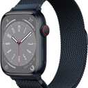 Original Stainless Steel Milanese Loop Compatible with Apple Watch Band 38mm 40mm 41mm 42mm 44mm 45mm 49mm, Magnetic Clasp Replacement Band for iWatch Series 9, Ultra 2, SE, Ultra, 8 7 6 5 4 3 2 1, (Midnight)