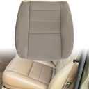 GXARTS Tan #4H Driver Side Bottom Lower Replacement Leather Seat Cover Fit for Ford F250 F350 F450 F550 2002-2007 Fit for Ford Excursion 2002 2003 2004 2005