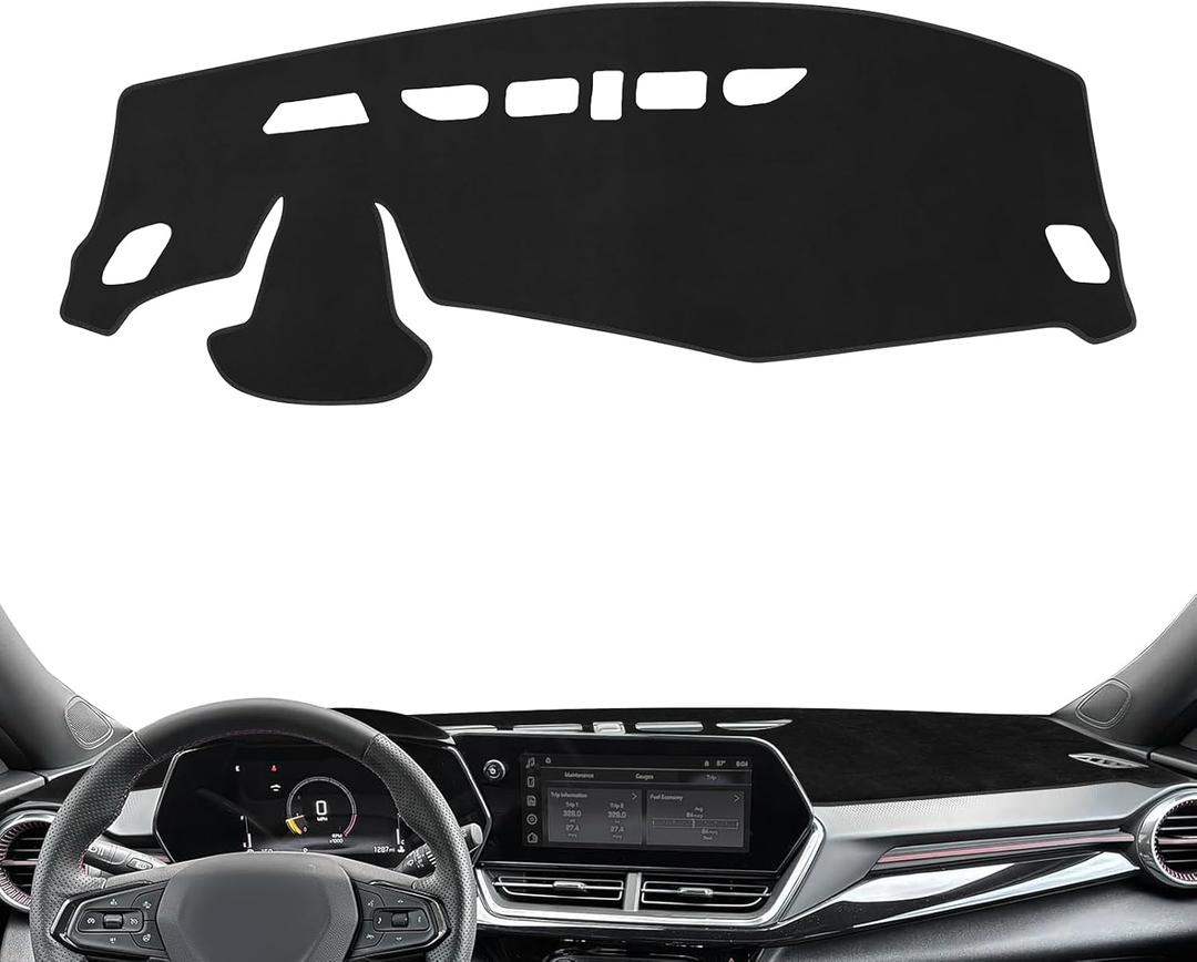 Dashboard Cover Mat Custom Fit for 2024 2025 2026 Chevy Trax Dash Cover Nonslip Dash Mat Protector Sunshade No Glare Black