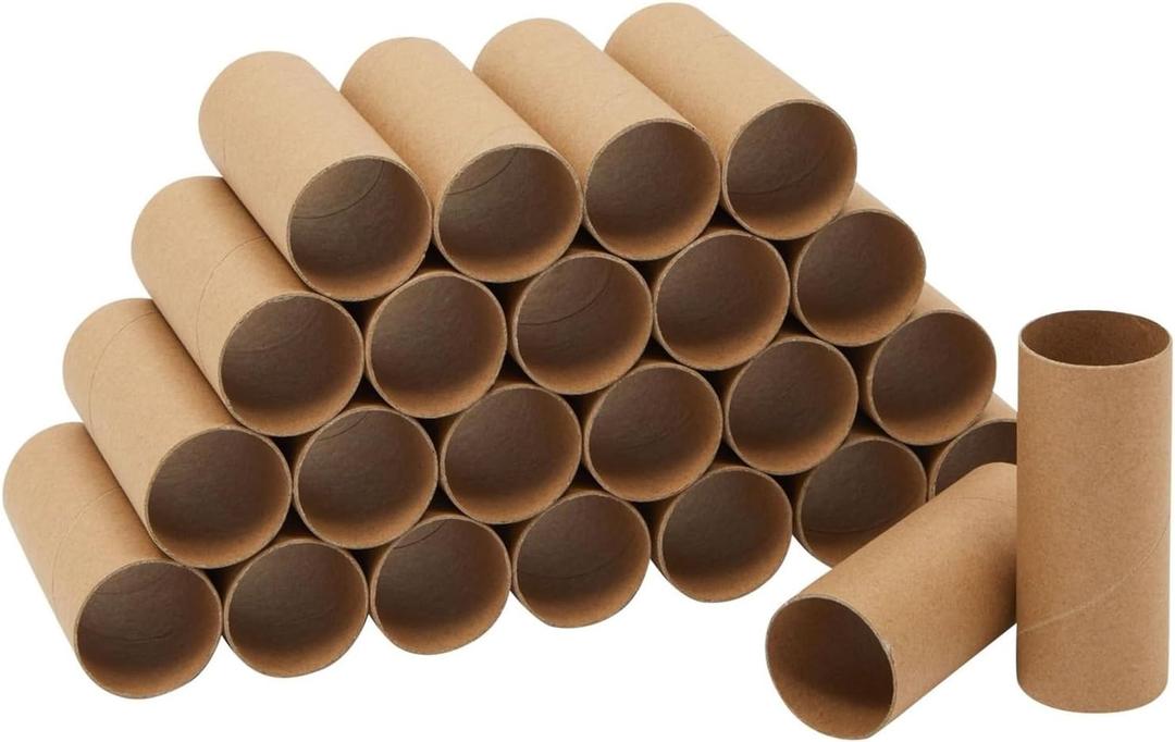 Juvale Toilet Paper Tubes - Empty Toilet Paper Rolls for Crafts - Sturdy Cardboard Tubes - Versatile Cardboard Rolls for School Projects - 1.6 x 4 in, Kraft Brown, Pack of 24