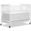 Dream On Me Carson Classic 3-in-1 Convertible Full-Size Baby Crib in White, GreenGuard Gold & BSA, 4 Mattress Heights, Converts to Day & Toddler Bed, Locking Wheels, Classic Nursery Design