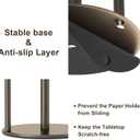 Bronze Kitchen Paper Holder, Oil Rubbed Bronze Paper Towel Holder, Kitchen Roll Organizer, Countertop Roll Dispenser with Weighted Base