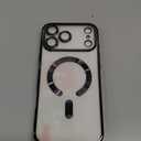 for iPhone 17 Pro Max Case with 1x Screen Protector, [Compatible with MagSafe] [Integrated Camera Protection], Non Yellowing Slim Cute Women Girly Magnetic Cover for iPhone 17 Pro Max, Black