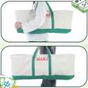 Mahjong Bag for Tiles and Racks Empty American Mahjong Tiles Carrying Tote 31.5 x 12 x 4 Inches Canvas Tile Games Accessories Gifts for Card Pushers Rack Mat Carrying (Case Only)(Green)