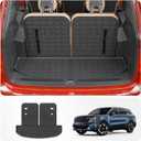 Cargo Mat Compatible with 2021-2025 2026 Kia Sorento Cargo Liner Trunk Mat Trunk Liner TPE All Weather Back Seat Cover Protector 2024 Sorento Accessories (Trunk Mat with Backrest Mat)