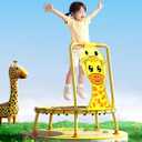 Kids Giraffe Trampoline, High Capacity, X1, Foam Handle Jumper, Small Bounce Equipment, Safe Grip, For Children Ages 1–6, Garden, Backyard, Fitness, Bounce, Jumping