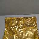 Women's Metallic Crop Top Shiny Strapless Tube Bra for Dancing, Raves, Festivals, Costumes, XL