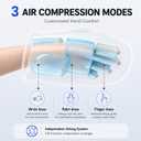 Hand Massager with Heat & Compression, Individual Finger Massage, Touch Screen & Large Display, 3 Modes 3 Intensity Levels, 3 Heat Settings, Rechargeable for Arthritis Carpal Tunnel Relief