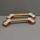 TAILI Grab Bars for Bathtubs and Showers 2 Pack Suction Grab Bar, Heavy Duty Shower Handle Removable Bath Handrails for Seniors and Elderly, Bathroom Safety Grip No Drilling Waterproof,Wood Grain (16.8")