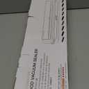 MEGAWISE 2025 Powerful Vacuum Sealer Machine | Compact Design | One-Touch Automatic | Seal in 10-20 Seconds | Dry, Moist, Wet, and Cold Modes | With 10 Vacuum Bags & Built-in Cutter (Grey) (16.14 x 5.59 x 4.02 inches)