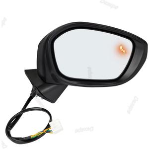 Passenger Side Mirror Assembly Compatible with Honda Civic 4 Door EX/SI 2022-2025 Heated with Blind Spot Monitor, Power Adjustable Glass Replace 76208T20A21 HO1321351 (7Pin Right)