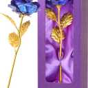 Childom Valentines Day Rose Gifts for Her,Birthday Gifts for Women,Mothers Day Flowers Gifts for Mom,Sweet Blue Rose Flower Present for Wife,Grandma,Women,Daughter,Christmas,Birthday,Anniversary