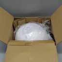 Floor Lamp, LED Standing Lamps with White Plastic Shade, Black Modern Torchiere Floor Lamp, Tall Lamps for Living Room Dorm, Bulb not Included