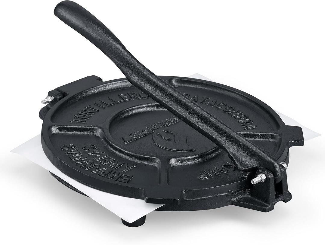 Cast Iron 12 Inch Tortilla Press Tortilla Maker, Heavy Duty Tortillera Pataconera, Flour Tortilla Press(SA125) (12 INCH)