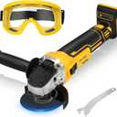 Cordless Angle Grinder for Dewalt 20V Battery (No Battery) 4-1/2" Blades Brushless Grinder,3 Variable Speed Up to 10000 RPM Battery Powered Angle Grinderfor Cutting, Griding, Polishing