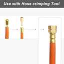 25 PCS 7327 Hose Ferrules Brass Fitting, 0.625in ID x 1in Long Repair Ferrules for Air Hose, Acetylene Hose, Use with Crimper Tool Kit