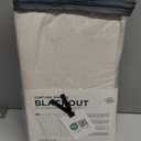 100% Blackout Shield Linen Blackout Curtains for Bedroom 96 Inches Long, Back Tab/Rod Pocket Living Room Drapes, Thermal Insulated Blackout Curtains 2 Panels Set, 50" W x 96" L,Cream