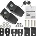 LABLT Stainless Steel Hood Latches Hood Lock Catch Latches Replacement for Wrangler JK JKU JL JLU JT 2007-2023 Black