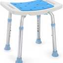 OasisSpace Shower Chair, Adjustable Bath Stool Chair for Inside Shower - Tool Free Anti-Slip Bench Bathtub Stool Seat with Durable Aluminum Legs for Elderly, Senior, Handicap & Disabled (1 Count (Pack of 1))