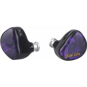 Linsoul Kiwi Ears Cadenza 10mm Beryllium Dynamic Driver IEM 3D Printed with Detachable Interchangeable Plug 0.78 2pin 3.5mm IEM Cable for Musician Audiophile (Purple)