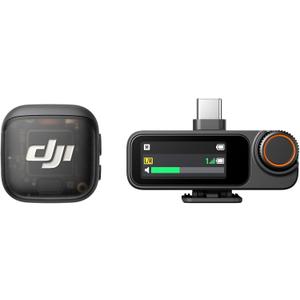 DJI Mic 3 (1 TX + 1 RX), Wireless Lavalier Mic for iPhone/Camera/Android, Ultralight, Extended Operating Time & Fast Charging, 1312ft (400m) Transmission, Noise Cancelling, Vlog, Streaming