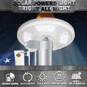 Heavy Duty Flag Pole Kit with Solar Light, 25 FT 13 Gauge Aluminum in Ground Flagpole with 128 LEDs Solar Powered Set for House Outside, with Embroidered American Flag, Residential Commercial, Silver