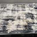 3x2 Area Rugs Washable Rug: Modern Abstract Living Room Rug Soft Anti-Skid Thin Carpet Indoor Floor Non-Shedding Carpets for Bedroom Dining Room Farmhouse Nursery Home Office Black Grey Gold