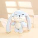 Bunny Plush Toy Stuffed Animal Funny Rotating Head Rabbit Plush Pillows Toy Cute Sensory Soft Stuffed Animals Doll That Show Your Mood Stuffed Bunny For Easter Christmas Birthday Gift11in(Blue)