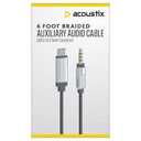ACOUSTIX USB C TO 3,5MM CABLE 6FT BK