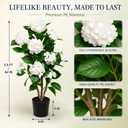 White Faux Hydrangea Tree 2pcs: 40 inch Hydrangea Artificial Flowers