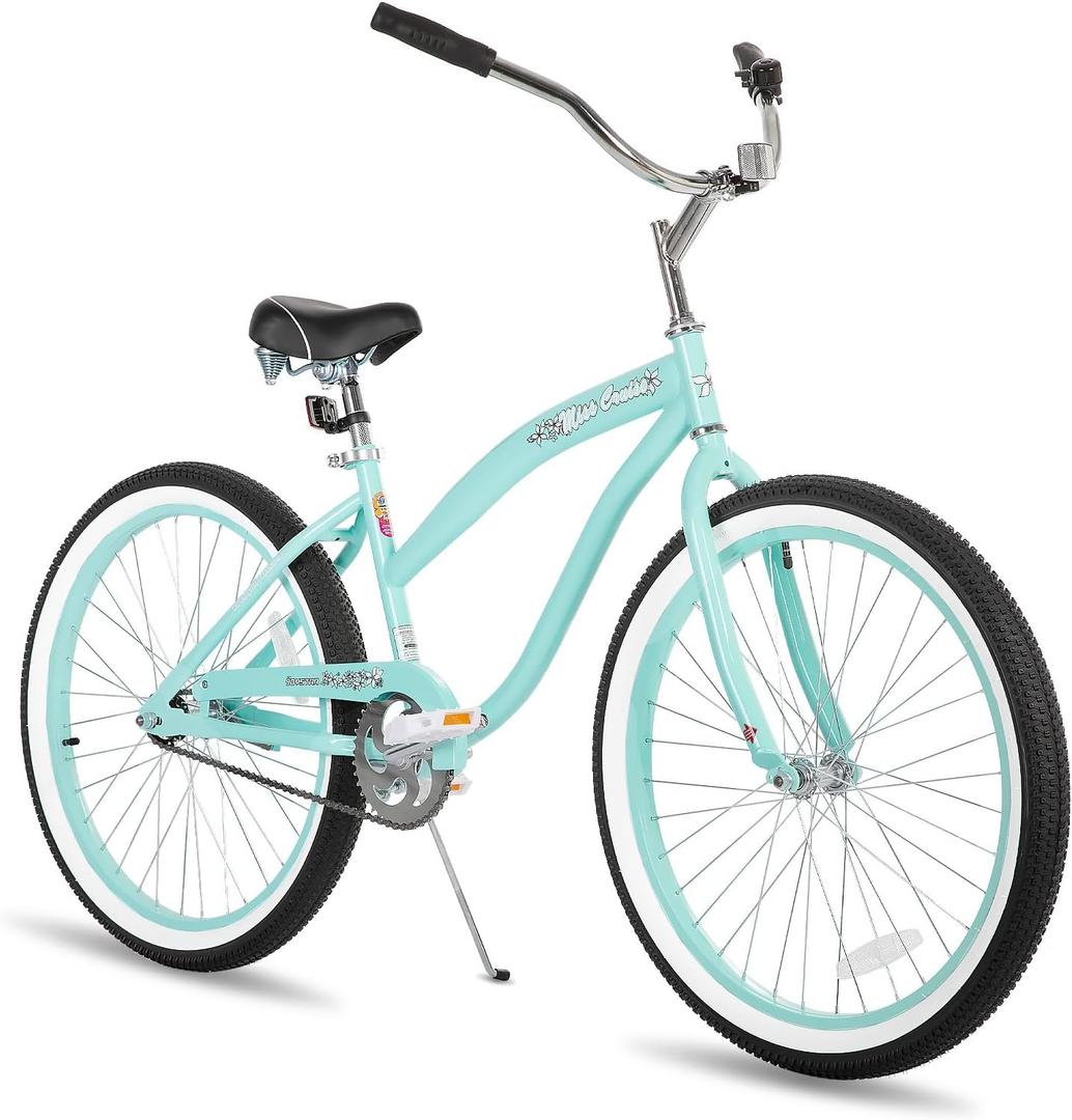 JOYSTAR 20" 24" 26" Beach Cruiser Bike for Girls, Boys, Mens and Womens, Single Speed Kids Cruiser Bikes with Coaster Brake, Multiple Colors