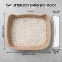Disposable Cat Litter Box Kit Large, 6 Pack with Tofu Litter