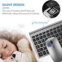 Wireless Keyboard and Mouse Ultra Slim Combo, TopMate 2.4G Silent Compact USB 2400DPI Mouse and Scissor Switch Keyboard Set with Cover, Batteries Included, for PC/Laptop/Windows/Mac - Gray Black