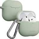 MAGEASY Designed for AirPods 4 Case - Shockproof Protective Case for AirPods 4, Stain-Resistant, Smooth & Skin-Friendly, Support Wireless Charging - Skin (Desert Green)