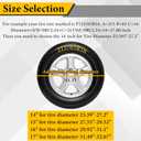 Spare Tire Cover, Waterproof PVC Thickening Leather Tire Wheel Covers, Tough Tire Wheel Protector, Universal Fit for Jeep, Trailer, RV, SUV, Truck, (Fits Entire Tire Diameters 25.6-27.2 Inch)