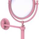 Allied Brass SHM-8/2X-PNK Soho Collection Wall Mounted Make-Up Mirror 8 Inch Diameter with 2X Magnification, Pink