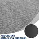 L-Shaped Bath Mat, Non-Slip Corner Shower Rug, Absorbent Bathroom Floor Mat Grey, 3'3''X3'3''(L-Shaped)