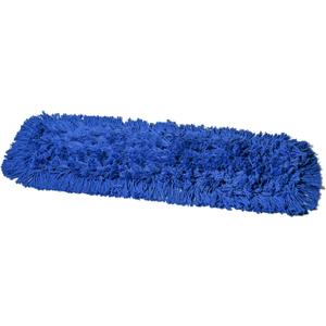Commercial Dust Mop Replacement Head - 24 x 5 in. Cotton Nylon Reusable Mop Head- Industrial Dust Mop Refill for Floor Cleaning & Janitorial Supplies, Blue
